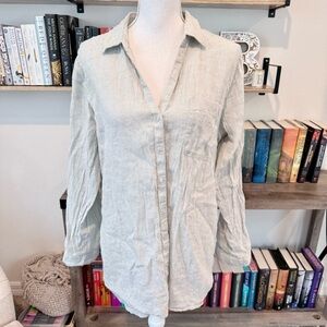 Sigrid Olsen 100% Linen Top